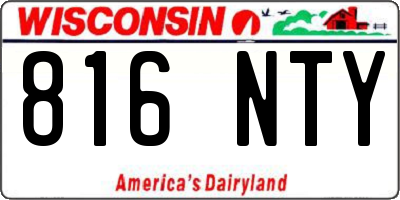 WI license plate 816NTY