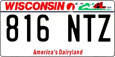 WI license plate 816NTZ