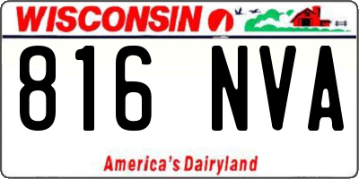 WI license plate 816NVA