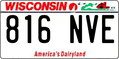 WI license plate 816NVE