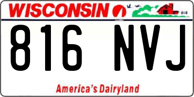 WI license plate 816NVJ