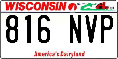 WI license plate 816NVP