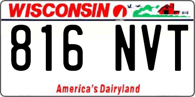 WI license plate 816NVT
