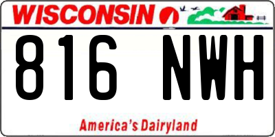 WI license plate 816NWH