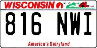 WI license plate 816NWI