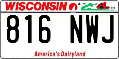 WI license plate 816NWJ