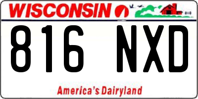 WI license plate 816NXD