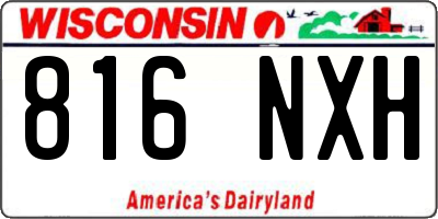 WI license plate 816NXH