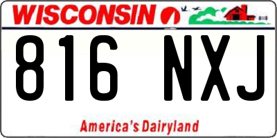 WI license plate 816NXJ