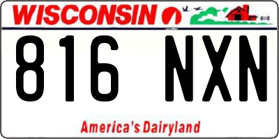 WI license plate 816NXN
