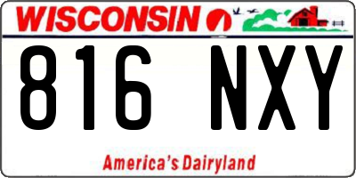 WI license plate 816NXY
