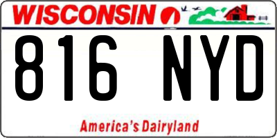WI license plate 816NYD