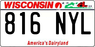 WI license plate 816NYL