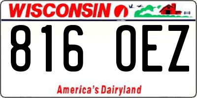 WI license plate 816OEZ
