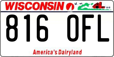 WI license plate 816OFL