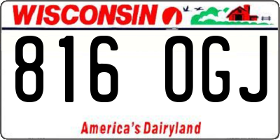 WI license plate 816OGJ
