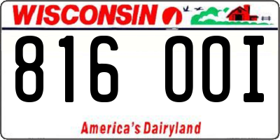 WI license plate 816OOI