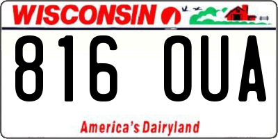 WI license plate 816OUA