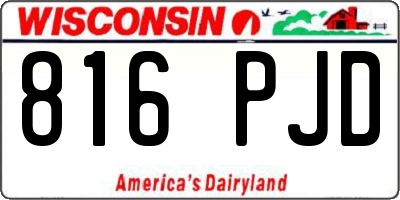 WI license plate 816PJD
