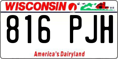 WI license plate 816PJH