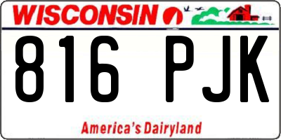 WI license plate 816PJK