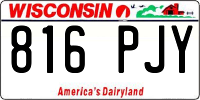 WI license plate 816PJY