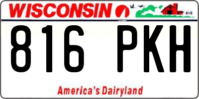 WI license plate 816PKH