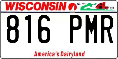 WI license plate 816PMR