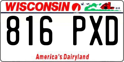WI license plate 816PXD