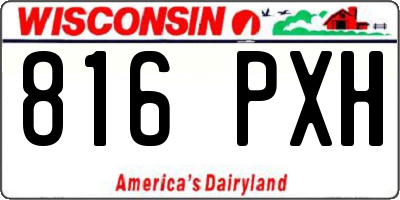 WI license plate 816PXH