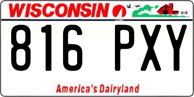 WI license plate 816PXY