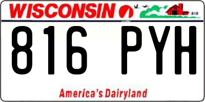 WI license plate 816PYH