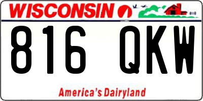 WI license plate 816QKW