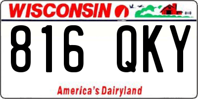 WI license plate 816QKY