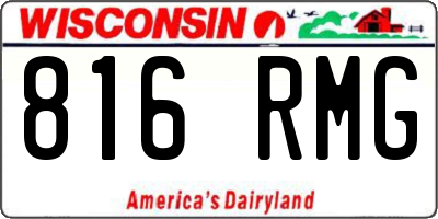 WI license plate 816RMG