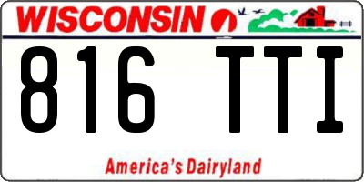WI license plate 816TTI