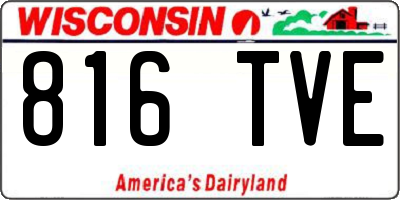 WI license plate 816TVE