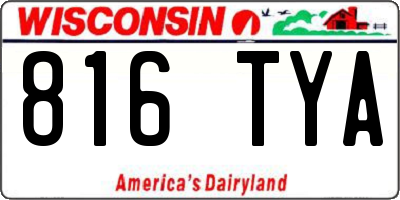 WI license plate 816TYA