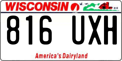 WI license plate 816UXH