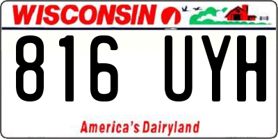 WI license plate 816UYH