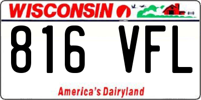 WI license plate 816VFL