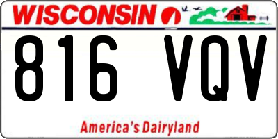 WI license plate 816VQV