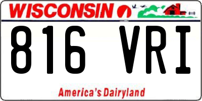 WI license plate 816VRI