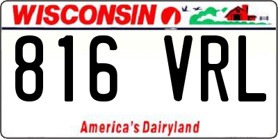 WI license plate 816VRL