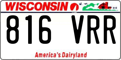 WI license plate 816VRR