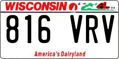 WI license plate 816VRV
