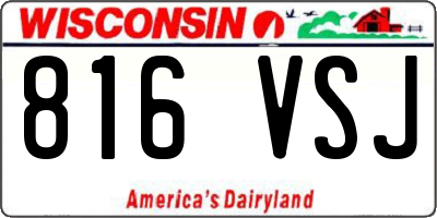 WI license plate 816VSJ