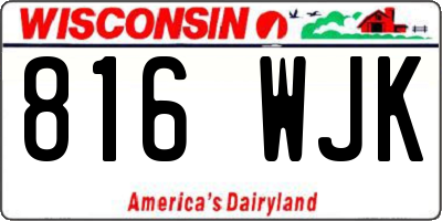 WI license plate 816WJK