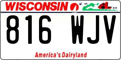 WI license plate 816WJV