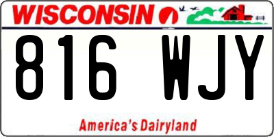 WI license plate 816WJY